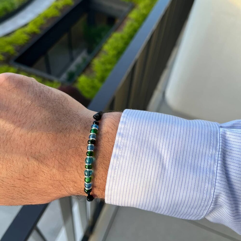 Bracelet perle Atlantide Murano cordon – Image 3